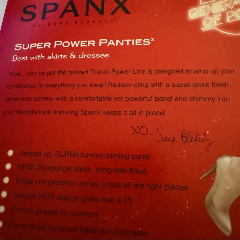 SPANX In-Power Line Super Power Panties,‎ Sz. F, Nude NWT